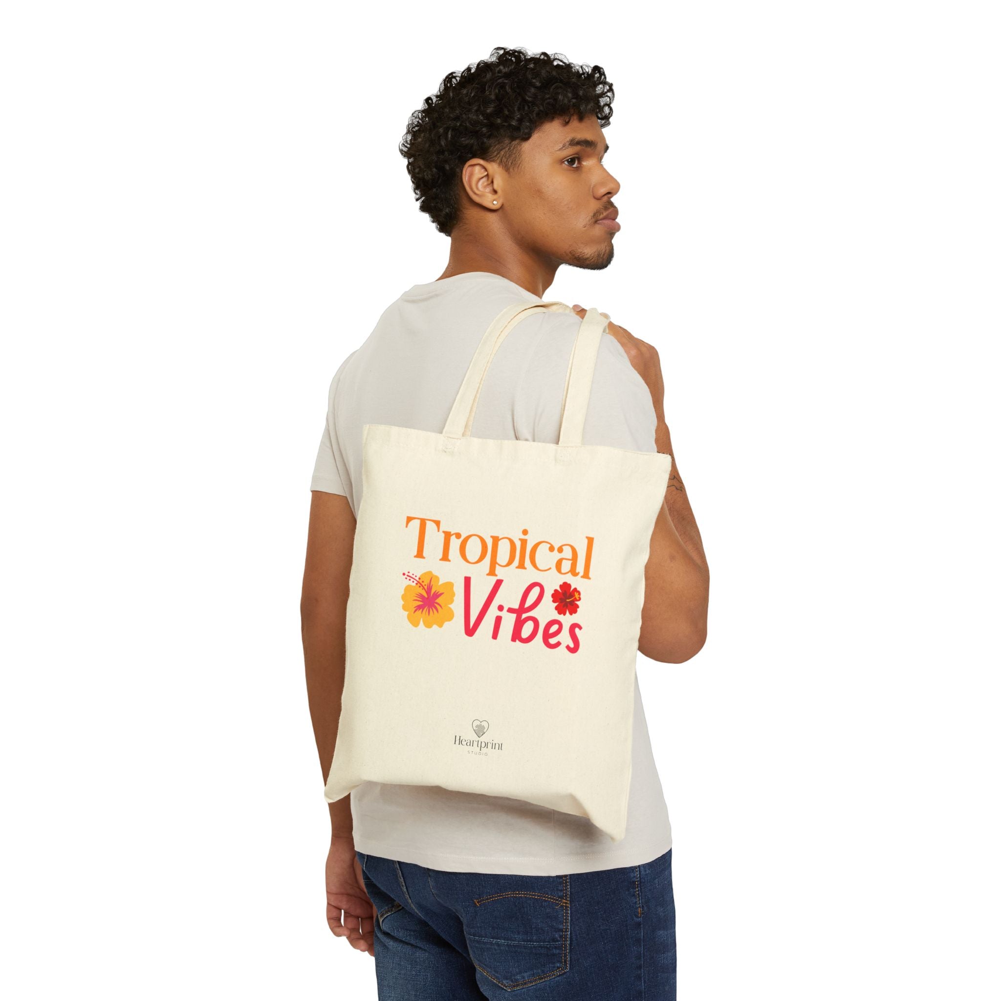 Tropical Vibes Canvas Tote